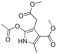 METHYL 2-ACETOXY-4-METHOXYCARBONYL-5-METHYLPYRROL-3-YLACETATE Struktur