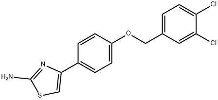 4-{4-[(3,4-dichlorobenzyl)oxy]phenyl}-1,3-thiazol-2-amine Struktur