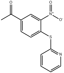 1-[3-NITRO-4-(2-PYRIDYLTHIO)PHENYL]ETHAN-1-ONE Struktur