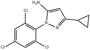 5-Amino-3-cyclopropyl-1-(2,4,6-trichlorophenyl)pyrazole Struktur