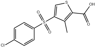 4-[(4-CHLOROPHENYL)SULFONYL]-3-METHYLTHIOPHENE-2-CARBOXYLIC ACID Struktur