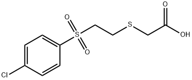 2-([2-[(4-CHLOROPHENYL)SULFONYL]ETHYL]THIO)ACETIC ACID Struktur