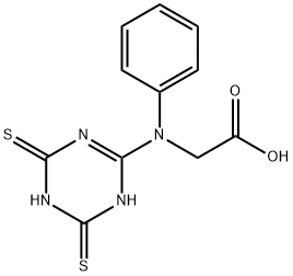 2-(N-CARBOXYMETHYL-N-PHENYL)AMINO-4,6-DIMERCAPTO-1,3,5-TRIAZINE Struktur