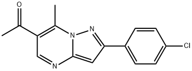 1-[2-(4-CHLOROPHENYL)-7-METHYLPYRAZOLO[1,5-A]PYRIMIDIN-6-YL]ETHAN-1-ONE Struktur