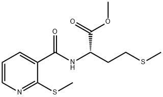 METHYL 4-(METHYLTHIO)-2-([[2-(METHYLTHIO)-3-PYRIDYL]CARBONYL]AMINO)BUTANOATE Struktur