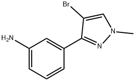 3-(4-BROMO-1-METHYL-1H-PYRAZOL-3-YL)ANILINE Struktur