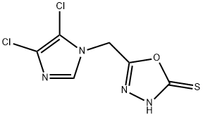 5-[(4,5-DICHLORO-1H-IMIDAZOL-1-YL)METHYL]-1,3,4-OXADIAZOLE-2-THIOL Struktur