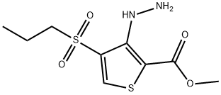 METHYL 3-HYDRAZINO-4-(PROPYLSULFONYL)THIOPHENE-2-CARBOXYLATE Struktur