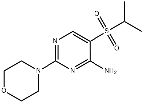 5-(isopropylsulfonyl)-2-morpholinopyrimidin-4-amine Struktur