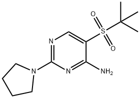 5-(TERT-BUTYLSULFONYL)-2-TETRAHYDRO-1H-PYRROL-1-YLPYRIMIDIN-4-AMINE Struktur