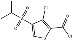 3-CHLORO-4-(ISOPROPYLSULFONYL)THIOPHENE-2-CARBONYL CHLORIDE Struktur