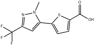 2-[1-METHYL-3-(TRIFLUOROMETHYL)PYRAZOL-5-YL]-THIOPHENE-5-CARBOXYLIC ACID Struktur