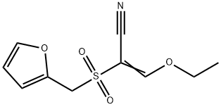 3-ETHOXY-2-[(2-FURYLMETHYL)SULFONYL]ACRYLONITRILE Struktur