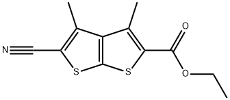 ETHYL 5-CYANO-3,4-DIMETHYLTHIENO[2,3-B]THIOPHENE-2-CARBOXYLATE Struktur