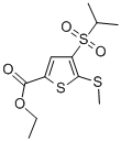 ETHYL 4-(ISOPROPYLSULFONYL)-5-(METHYLTHIO)THIOPHENE-2-CARBOXYLATE Struktur