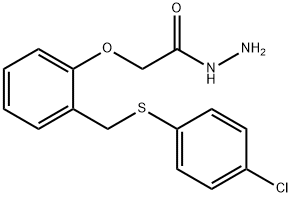 2-(2-[[(4-CHLOROPHENYL)THIO]METHYL]PHENOXY)ETHANOHYDRAZIDE Struktur