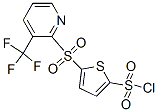 2-[3-(Trifluoromethyl)pyrid-2-ylsulphonyl]thiophene-5-sulphonyl chloride Struktur