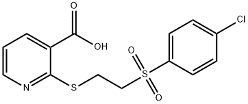 2-((2-[(4-CHLOROPHENYL)SULFONYL]ETHYL)THIO)NICOTINIC ACID Struktur