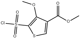 METHYL 5-CHLOROSULFONYL-4-METHOXYTHIOPHENE-3-CARBOXYLATE Struktur