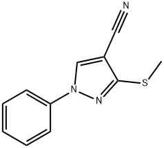 3-(METHYLTHIO)-1-PHENYL-1H-PYRAZOLE-4-CARBONITRILE Struktur