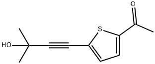 1-[5-(3-HYDROXY-3-METHYLBUT-1-YNYL)-2-THIENYL]ETHAN-1-ONE Struktur