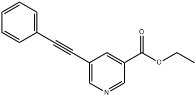 ETHYL 5-(2-PHENYLETH-1-YNYL)NICOTINATE Struktur