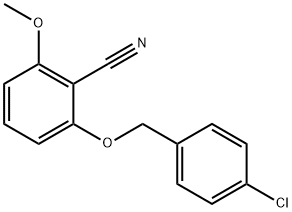 2-[(4-chlorobenzyl)oxy]-6-methoxybenzonitrile Struktur