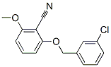 2-(3-Chlorobenzyloxy)-6-methoxybenzonitrile Struktur