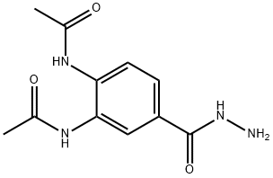 N1-[2-(ACETYLAMINO)-4-(HYDRAZINOCARBONYL)PHENYL]ACETAMIDE Struktur