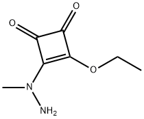 3-ETHOXY-4-(1-METHYLHYDRAZINO)CYCLOBUT-3-ENE-1,2-DIONE Struktur