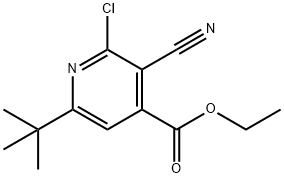 ETHYL 6-(TERT-BUTYL)-2-CHLORO-3-CYANOISONICOTINATE Struktur