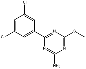 4-(3,5-DICHLOROPHENYL)-6-(METHYLTHIO)-1,3,5-TRIAZIN-2-AMINE Struktur