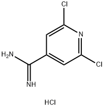 2,6-DICHLOROPYRIDINE-4-CARBOXIMIDAMIDE HYDROCHLORIDE Struktur