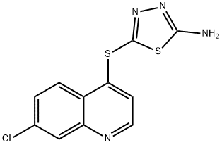 5-[(7-CHLORO-4-QUINOLYL)THIO]-1,3,4-THIADIAZOL-2-AMINE Struktur