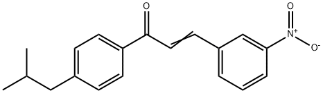 1-(4-ISOBUTYLPHENYL)-3-(3-NITROPHENYL)PROP-2-EN-1-ONE Struktur