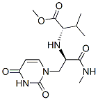 L-Valine, N-[1-[(3,4-dihydro-2,4-dioxo-1(2H)-pyrimidinyl)methyl]-2-(methylamino)-2-oxoethyl]-, methyl ester, (R)- (9CI) Struktur