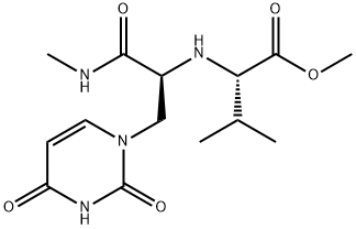 L-Valine, N-[1-[(3,4-dihydro-2,4-dioxo-1(2H)-pyrimidinyl)methyl]-2-(methylamino)-2-oxoethyl]-, methyl ester, (S)- (9CI) Struktur