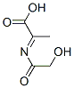 Propanoic acid, 2-[(hydroxyacetyl)imino]- (9CI) Struktur