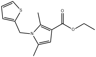 ETHYL 2,5-DIMETHYL-1-(2-THIENYLMETHYL)-1H-PYRROLE-3-CARBOXYLATE Struktur