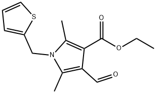 ETHYL 4-FORMYL-2,5-DIMETHYL-1-(2-THIENYLMETHYL)-1H-PYRROLE-3-CARBOXYLATE Struktur