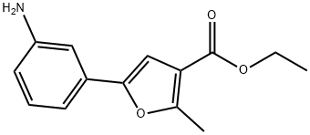 ETHYL 5-(3-AMINOPHENYL)-2-METHYL-3-FUROATE Struktur