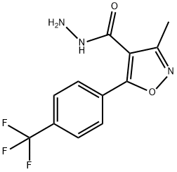 3-METHYL-5-[4-(TRIFLUOROMETHYL)PHENYL]ISOXAZOLE-4-CARBOXYLIC ACID HYDRAZIDE Struktur