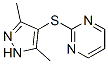 3,5-DIMETHYL-4-(PYRIMIDIN-2-YLTHIO)PYRAZOLE Struktur