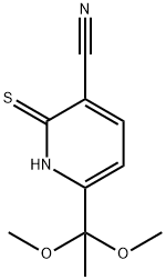 6-(1,1-DIMETHOXYETHYL)-2-MERCAPTONICOTINONITRILE Struktur