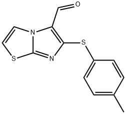 6-(4-METHYLPHENYLTHIO)IMIDAZO[2,1-B]THIAZOLE-5-CARBOXALDEHYDE Struktur