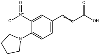 3-(3-NITRO-4-TETRAHYDRO-1H-PYRROL-1-YLPHENYL)ACRYLIC ACID Struktur