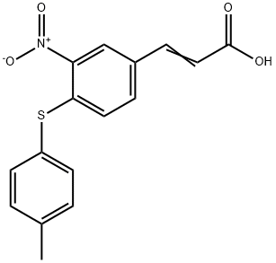 3-[4-[(4-METHYLPHENYL)THIO]-3-NITROPHENYL]ACRYLIC ACID Struktur