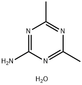 4,6-DIMETHYL-1,3,5-TRIAZIN-2-AMINE HYDRATE Struktur