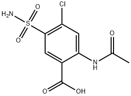 2-(acetylamino)-5-(aminosulphonyl)-4-chlorobenzoic acid Struktur