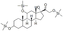 17-Hydroxy-3,11,21-tris[(trimethylsilyl)oxy]pregnan-20-one Struktur